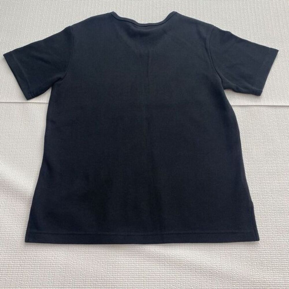 Teddi Women's Medium Elephant Palm Safari African Pleated‎ Short Sleeve Top - Picture 4 of 7